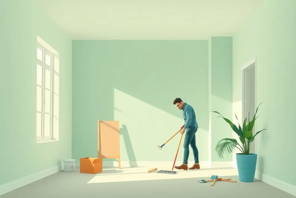 Intérieur rénové après travaux de peinture à Palaiseau